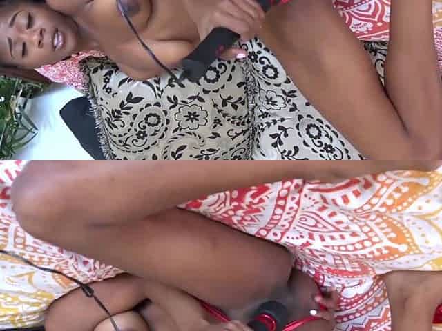 Ebony Solo Masturbation with Hazel Grace