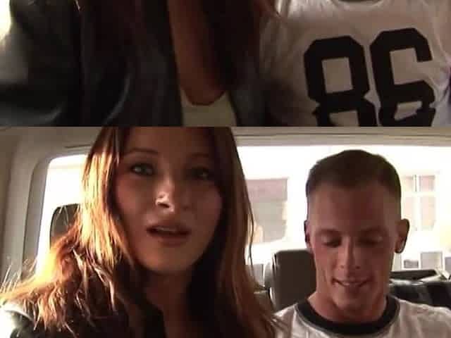 Busty Brunette Babe Gets in the Van for a Squirting Orgasm