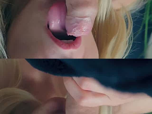 Sexy Cock Licking Until My Friend Explodes - Surprised About Huge Cumshot