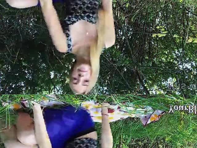 Marvelous Angel Outdoor Masturbating her Snatch in the Woods