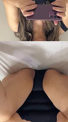 Hot Gamer Girl Playing Hentai Game in a Black Tight Swimsuit