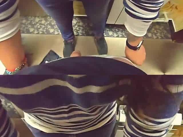 Stranger anew cum in my pants in Restaurants shitter