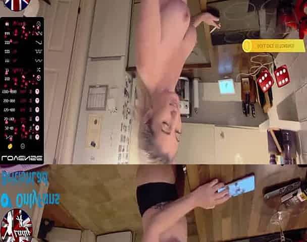 milf smoking in the kitchen