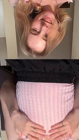 Shy Red-lingerie Tease in My Cute Skirt Uwu