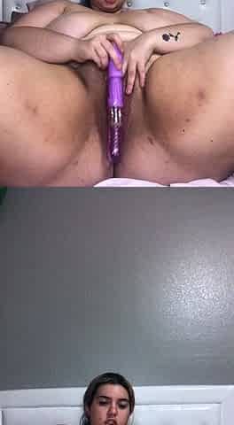 Chubby Brunette Big Boobs Dildo Masturbation
