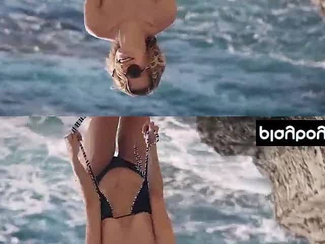 Breasty all natural in nature's garb blondie enjoying the sunshine at the beach