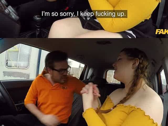 BBW slut failed her driving exam and was roughly fucked for that