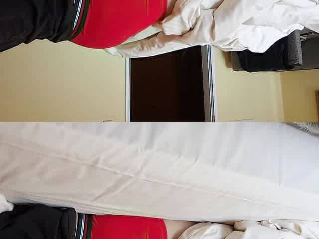 Lewd hunk jerks off in a hotel room / cums harder than ever