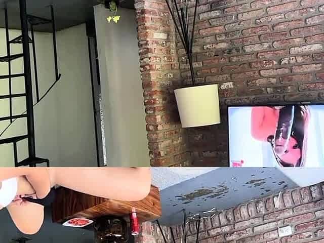I fuck with a fan and end up asking him for cum in my ass