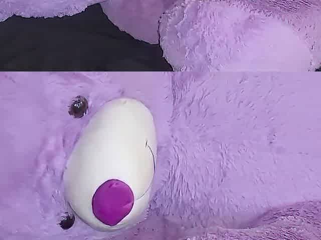 Side view banging teddy bear from behind ????