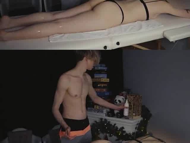 The therapeutic massage ended with an climax for her