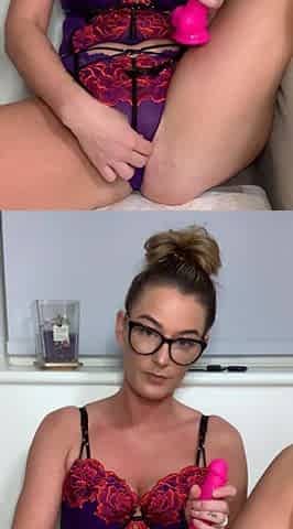 Busty brunette solo masturbation