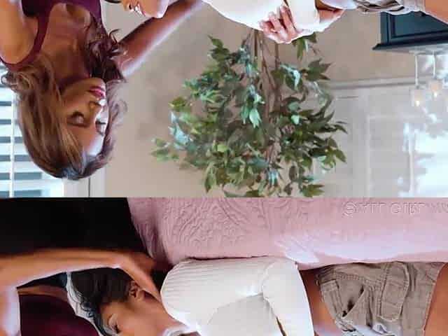 Kylie and ember lesbo facial massage joy
