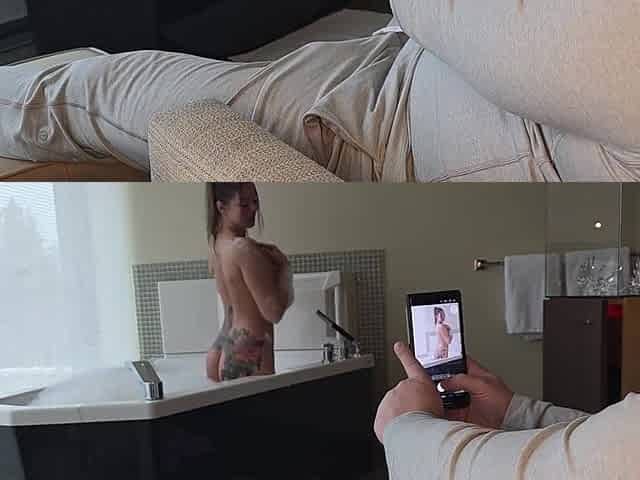He Got So Horny Watching Me I Had To Suck And Fuck His Cock Taking All The Cum In My Mouth