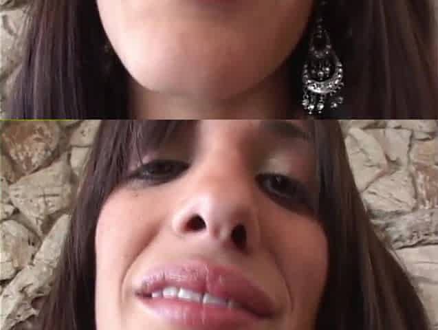 Youthful brunette hair gets cunt drilled and facialized