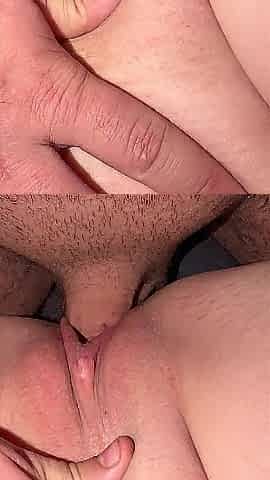 Huge GUSHING creampie on her period