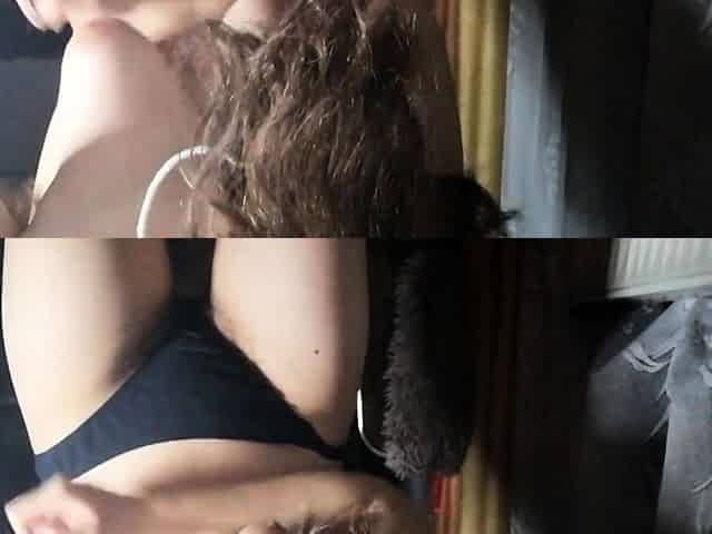 Brunette Dances on Webcam