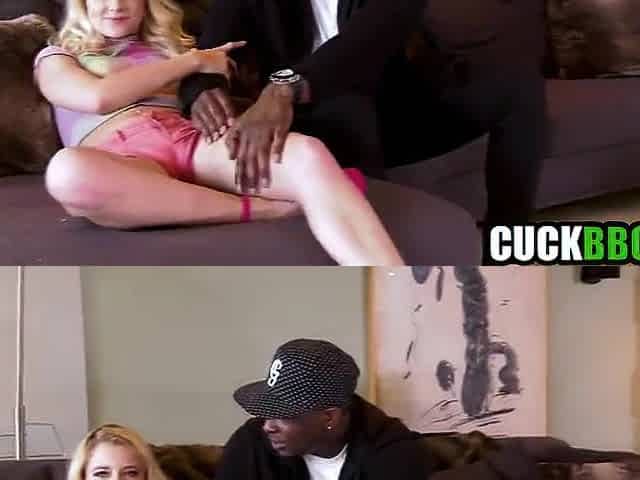Pitiful Cuck See Girlfriend Trio Banged By Large Ebony Ramrods