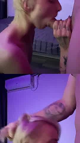 Slender gal sucks weenie greedily