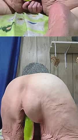 Bending Whore Over Filling Her Full of Cum
