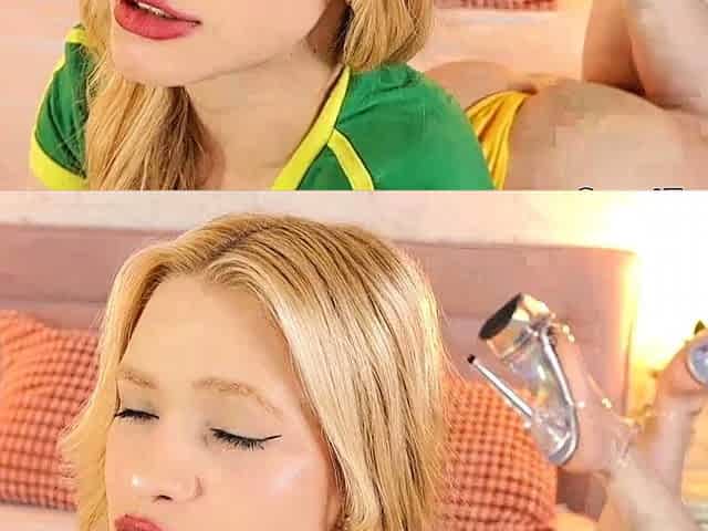 Blonde Bombshell Squirts a Lot From Masturbating