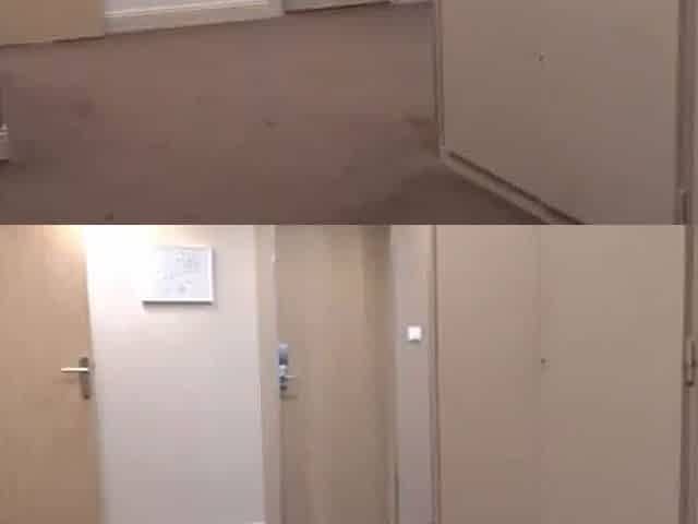 nue dans le couloir de l hotel