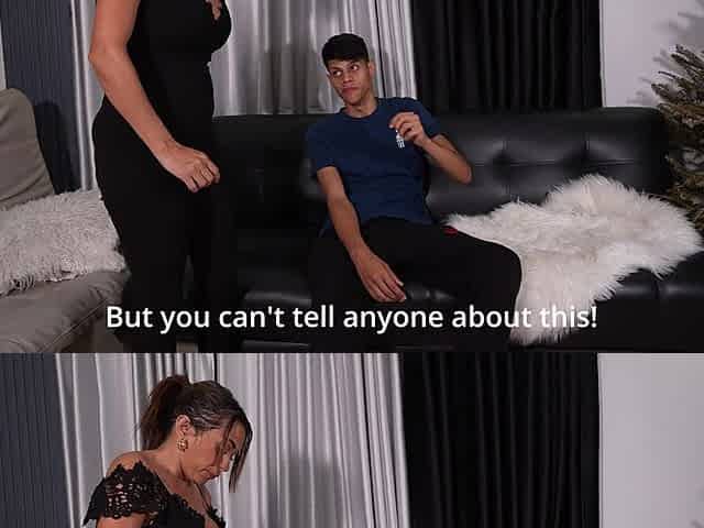 Horny Stepmom Cures Shy Stepson's Ed: Sucks His Limp Dick Hard, Rides It Raw & Swallows Every Drop
