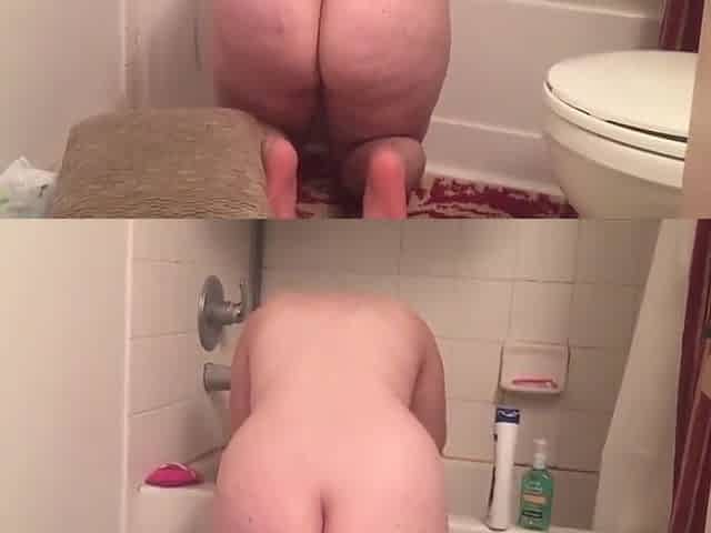 Roommate Bent Over Bathtub