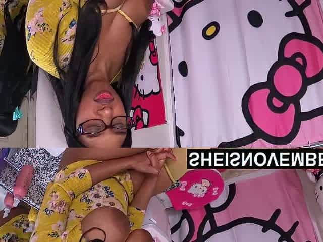 Black Geek Stepdaughters Throat Plugged Before Teaching Dick Sucking