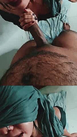 Indian Girlfriend Makes Blowjob While Smoking POV