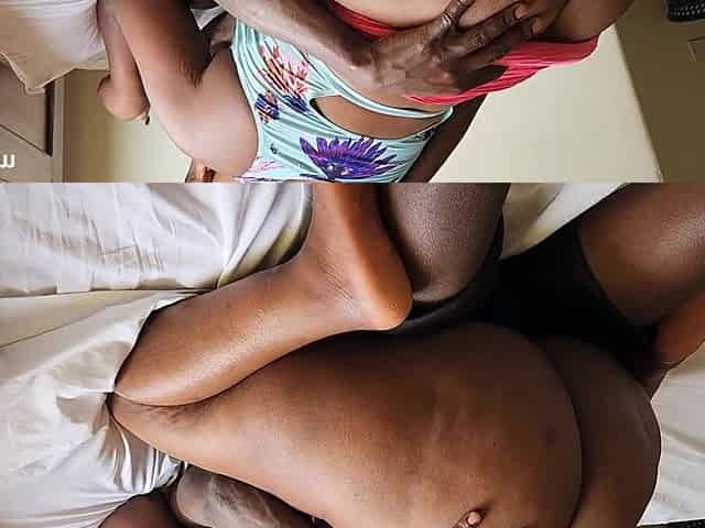 Voluptuous ebony beauty savors sensual big dick blowjob passion