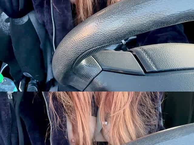 Solo Car Ride with Artemisia Love Driving Around and Showing Her Big Horny Boobs Long Hair Fetish