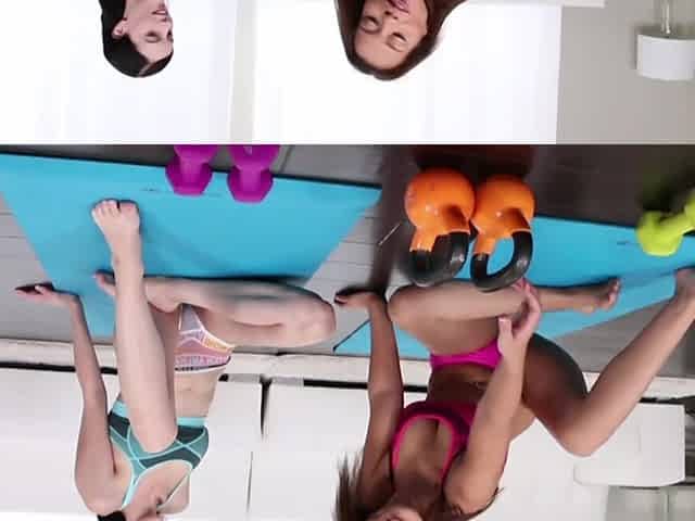 Lesbian sex of Karter Foxx and Alex Harper in panties