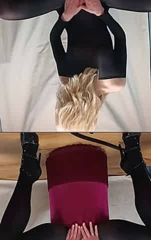 The Vibrator on My Pussy and the Inflated Plug in My Ass While the Water Was Running Into Me
