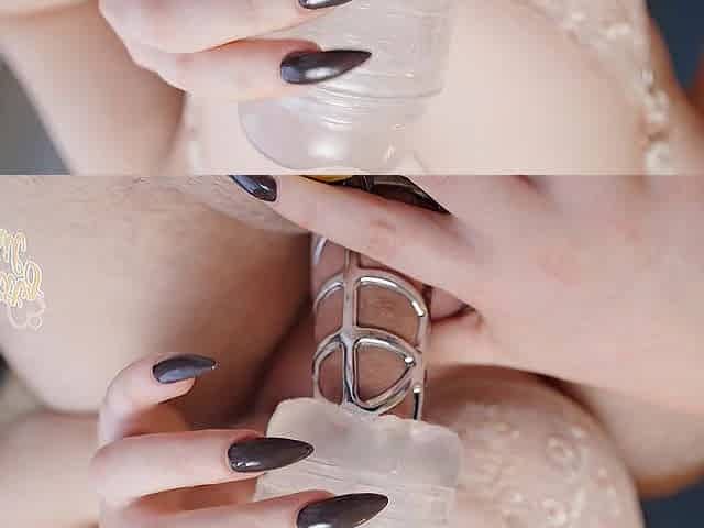 Chastity Compilation - See me tease my sub over and over!
