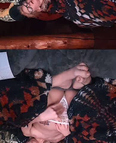 Puff N Play In White Underware On Couch Video two
