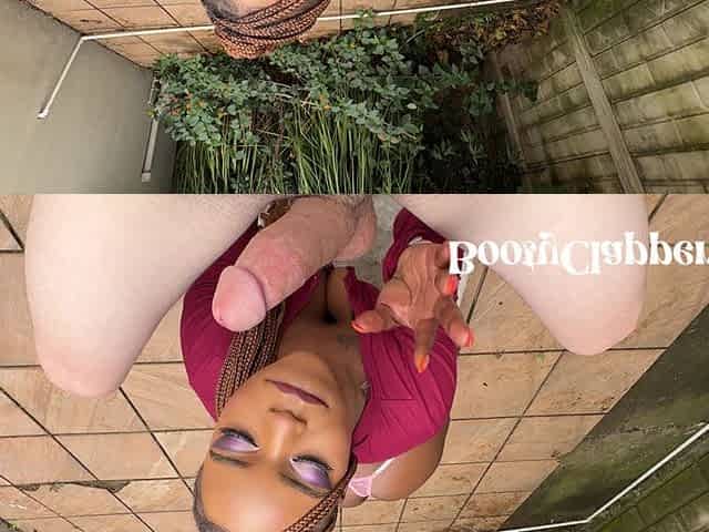 Thick Ebony Slut Gets Cum on Her Phat Black Pussy