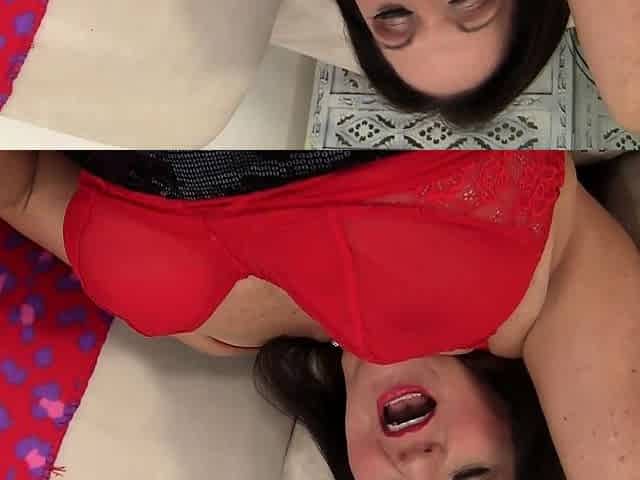 Nasty brunette pornstar with big boobs