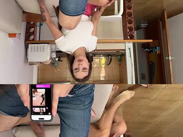 Step sis get lewd 'cuz of recent AI app. I cum twice on her vagina and butt
