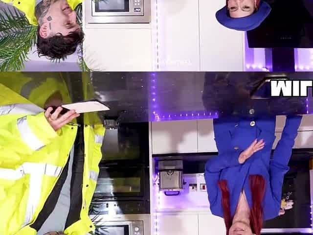 Sexy MILF Fire Girl Gets Hard Fuck & Big Anal Bargain For Kitchen Fix-Up - Lingerie