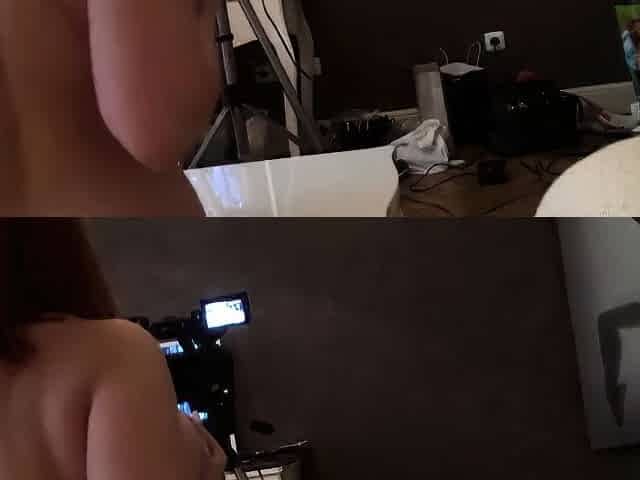 Small titted teen babe riding big Rocco Siffredi cock