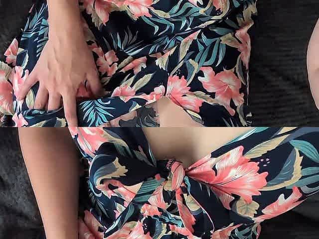 POV honey masturbating in costume