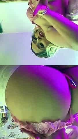 Big boobs camgirl rides her toy on webcam