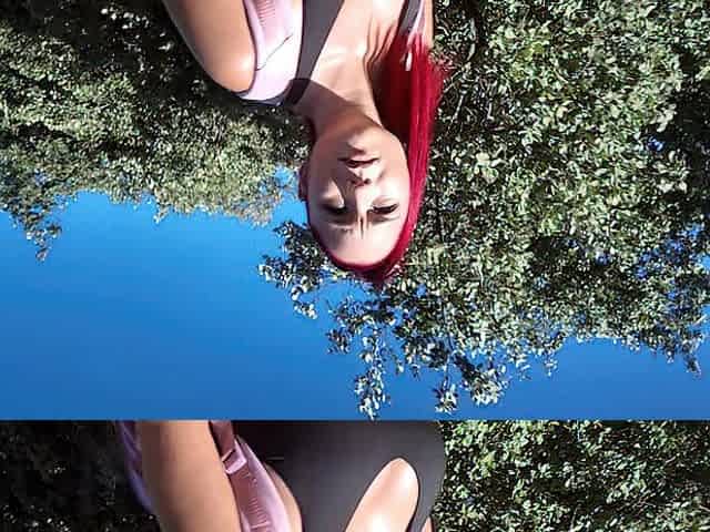 Maria Morninglory: A Spanish angel masturbating with a vibrator outdoors