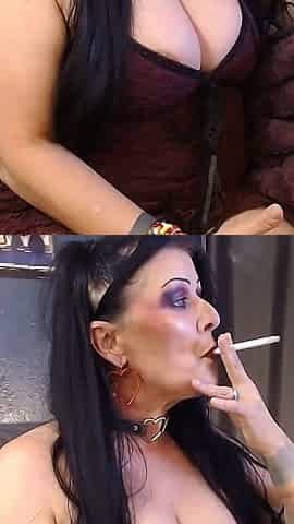 Bust Anna Smoking a Cigarette