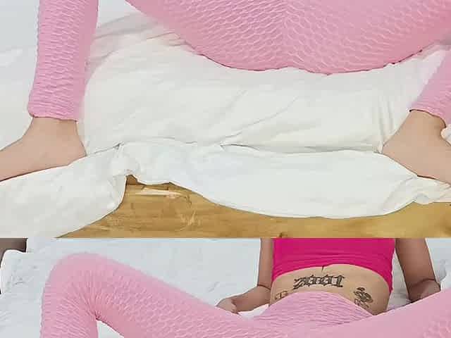 FULL FREE VERSION - Super small Oriental hotty with pink leggings gets white jock after gym