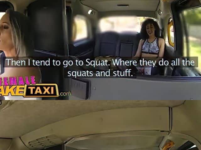 FemaleFakeTaxi Fitness babe stretches pussy