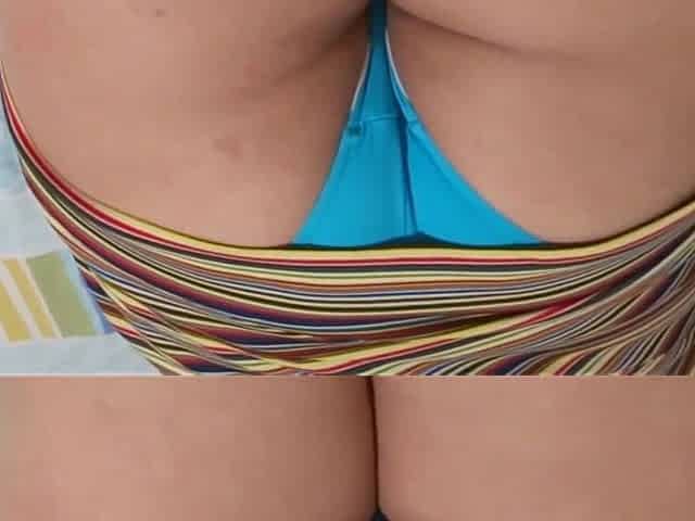 Showing off My Big Ass While Stepson's Friends Jerk off and Cum