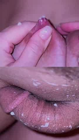 A Lactating Stepmother with Milky Tits Milks Her Stepson's Cock