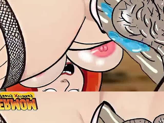 Married bitch secretly cheats on her spouse with a gardener. toon parody